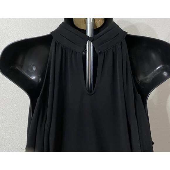 Inc International Concepts Womens PL Blouse Black Stretch Cold Shoulder Collar - Picture 9 of 10